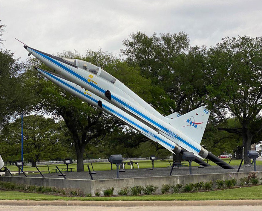 Two Northrop T-38 Talon Supersonic Jet Trainers at Space Center Houston